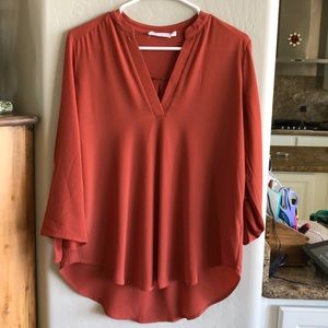 Burnt orange lush blouse